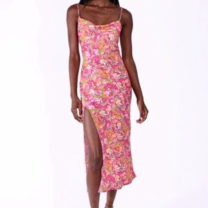 RESA Madison Fiji Pink Floral Midi Dress